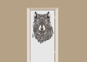 Deursticker bohemian wolf